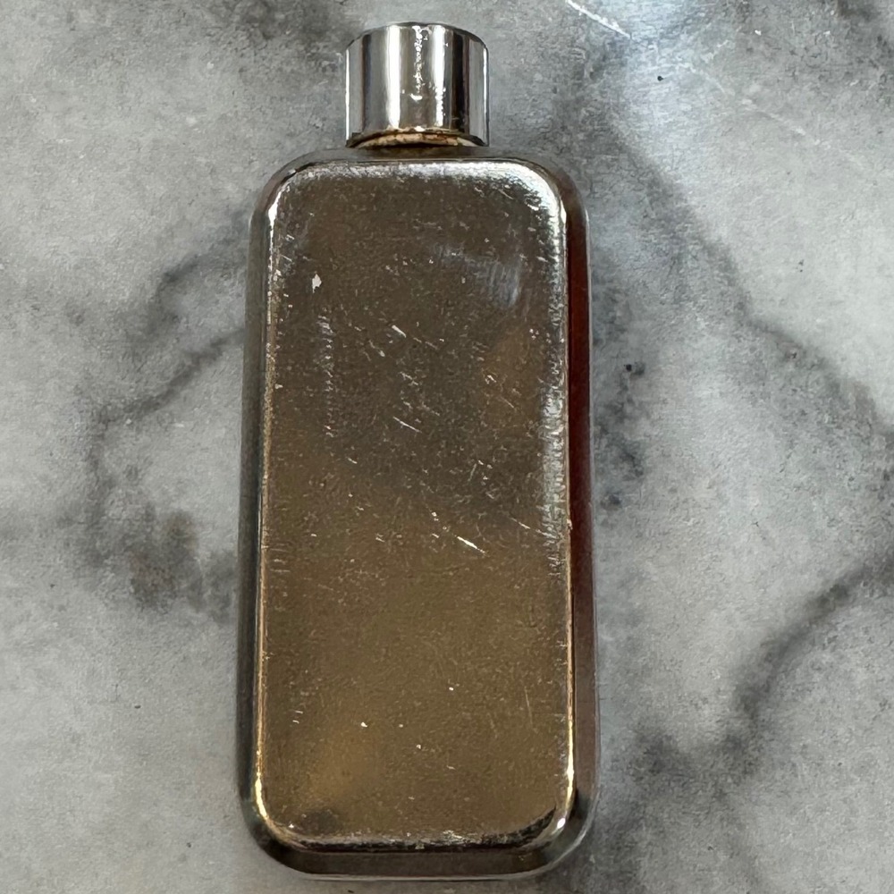 Vintage Lagerfeld Chrome Metal Cologne Spray Bottle Collectible Vanity Decor